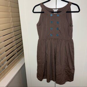 Hawks Buttoned Rayon Blend Tank Dress